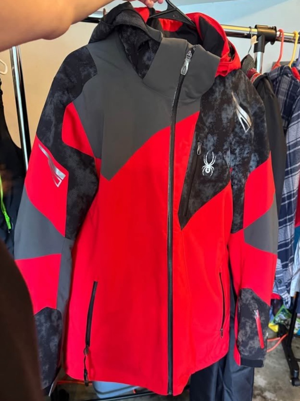 Spyder Men’s Red, Gray & Black Ski / Winter Jacket